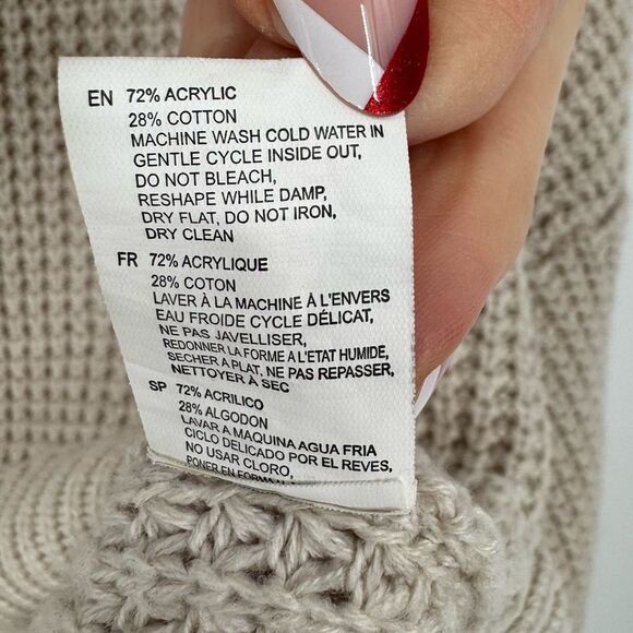 RDI Knit‎ Mock Neck Oatmeal Sweater Small - Picture 6 of 7